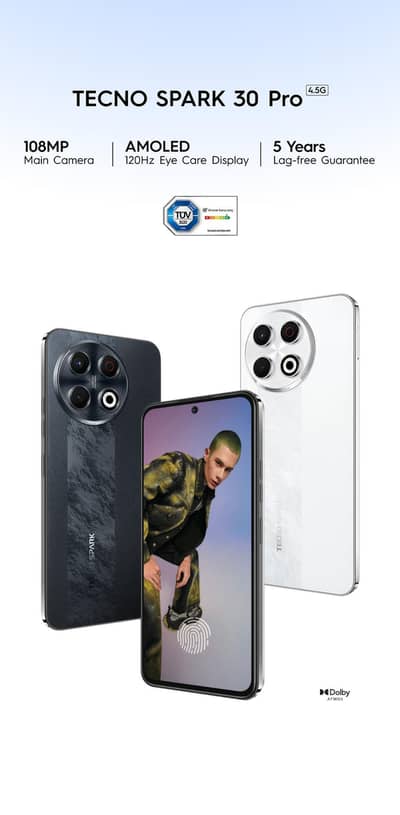 Tecno spark 30 pro full box whaite color . . . . 8/128