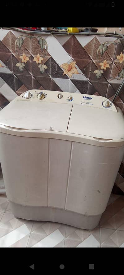 haier washing machine double
