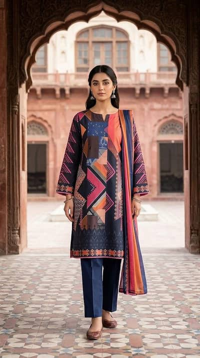 ladies premium linen digital print unstitched shirt wholesale price
