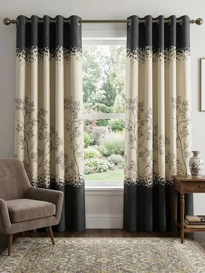 2 pieces fancy curtains