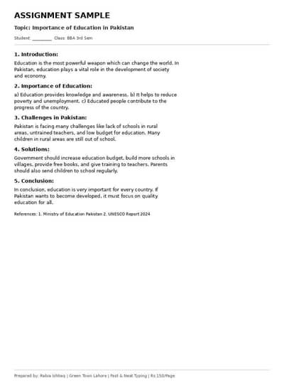assignment