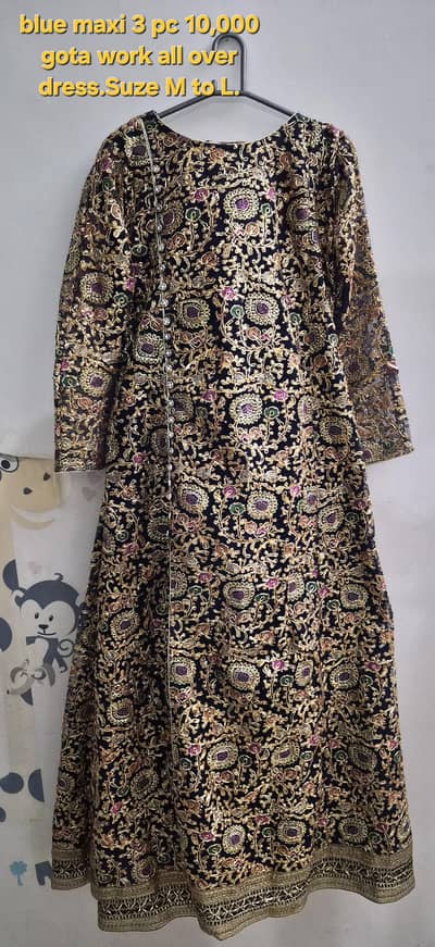 full embroidered and gota work maxi for sale