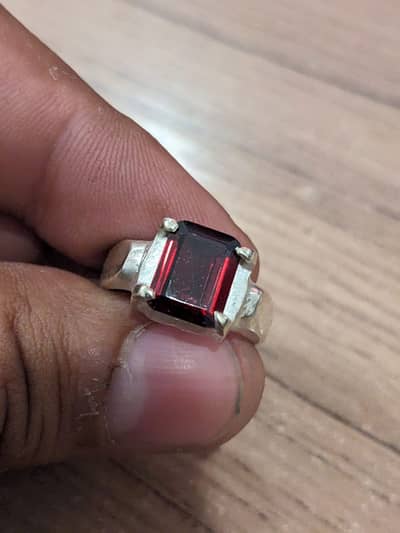 Rhodolite Garnet Silver Rings For sale