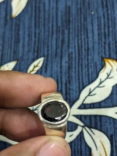 Rhodolite Garnet Silver Ring For sale