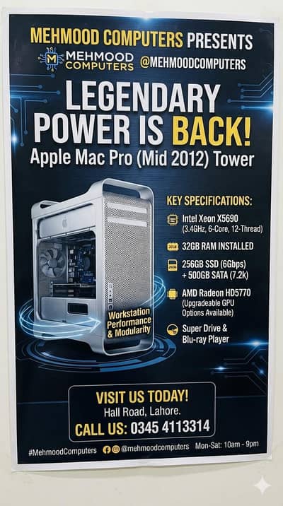 Apple Mac Pro 2012 12 Cores 24Threads 24Mb 32Gb Ram