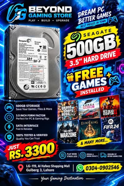 500GB & 1TB HDD Available — FREE GAMES INCLUDED!