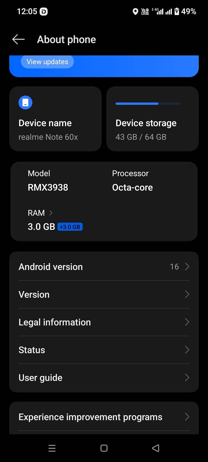 Realme Note 60x 5