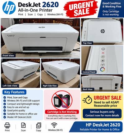 HP DeskJet 2620 All-in-One Printer – Urgent Sale