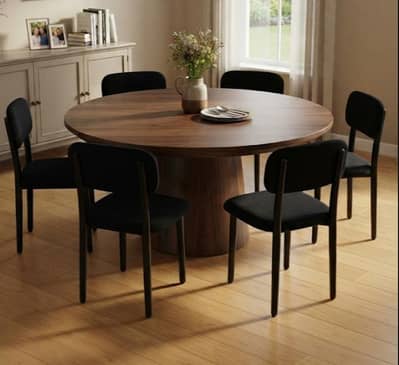 6 Chairs And 1 Round Daining Table Set Available Here/03019225195