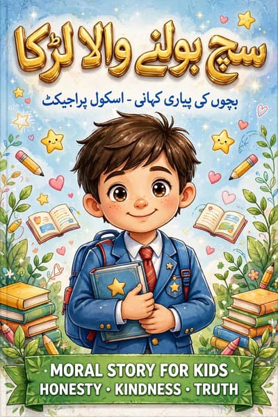 school  ka project  sach bolny wala larka