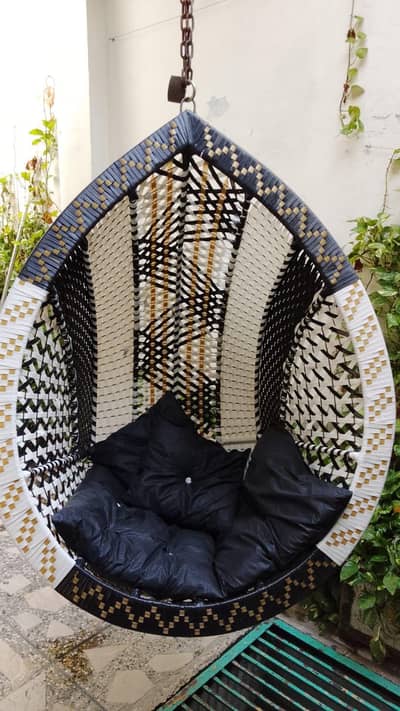 hanging swing (jhola) with cushions