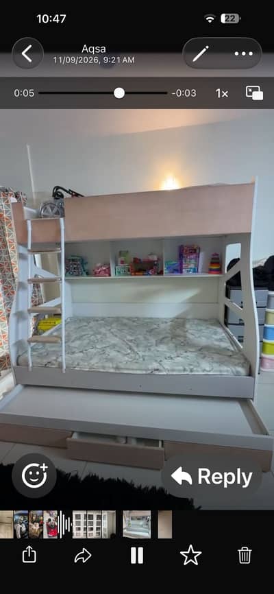 Triplet bunk bed