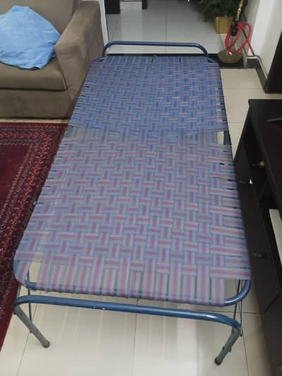 Folding Iron Charpai / Single Bed – 3 Available