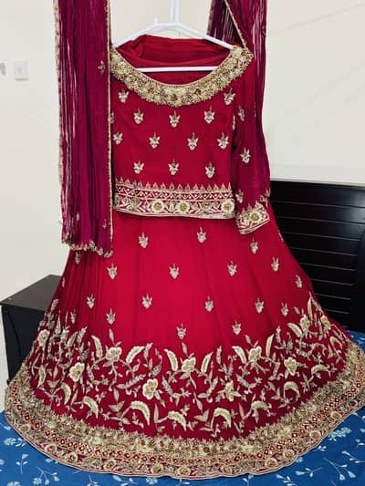 Semi Formal Lehenga/ Red Lehenga/ Ready to wear / Party Wear