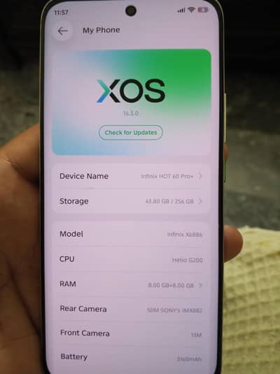 Infinix Hot 60 pro plus 8+8 ram 256gb rom