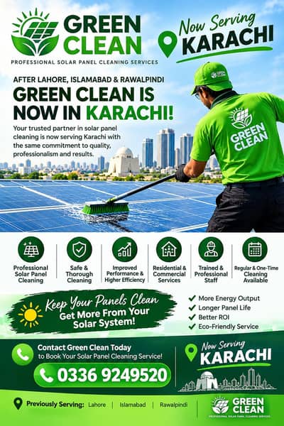 Green Clean Solar Panel Cleaning Services