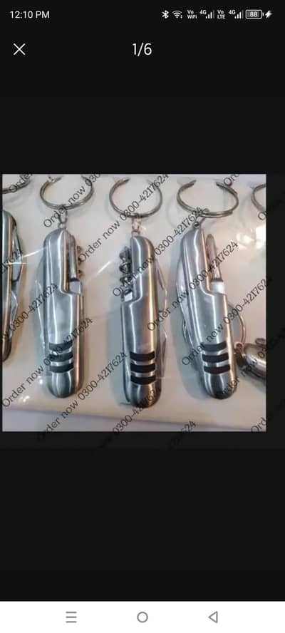 7 in 1 High quality Keychain leveling Stainless Steel Multi