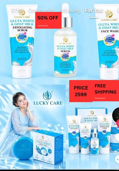LUCKY CARE GLUTA WHITE & GOAT MILK WHITENING FACIAL