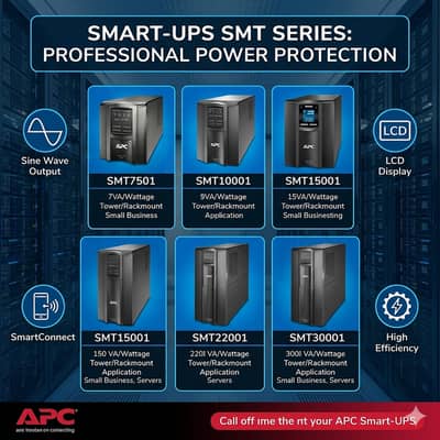 APC UPS 1kva 2kva 3kva 5kva 10kva 20kva all apc ups available