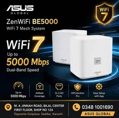 ASUS BE 5000 WIFI 7 MESH SYSTEM NEW GENERATION WIFI MODEL