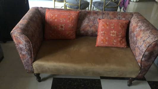 Two seater with ottoman