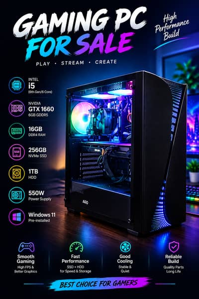 Budget Gaming PC | Core i5 7th Gen | RX 5600 XT 6GB | 8GB RAM | SSD +