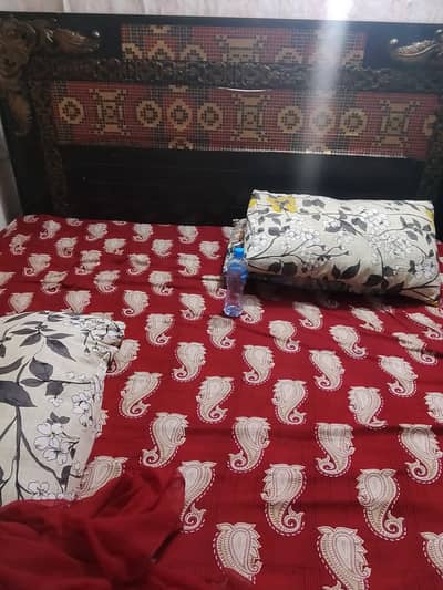 Bed with mattress dressing mirror chair table 7/10 condition