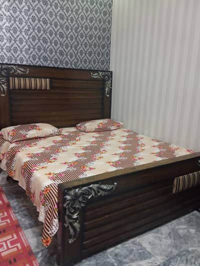 Double bed with dressing