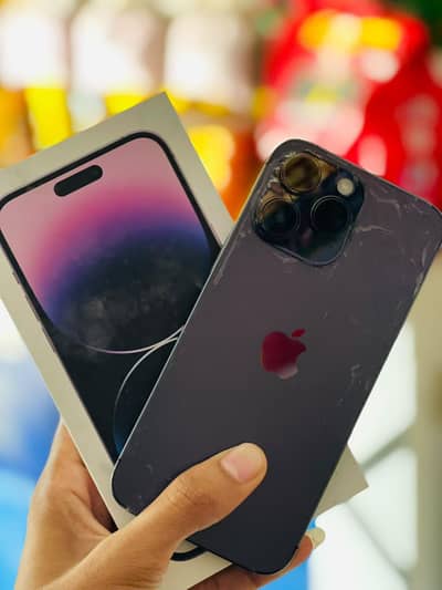 iPhone 14 Pro Max JV, 128GB, one hand use, Only back glass broke.