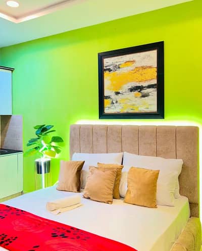 Daily basis Weekly Basis One Bedroom Studio Fully Furnished Luxury Apartment Available For Rent Gulberg greens Islamabad