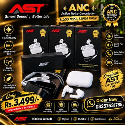 AST ANC Earbuds | Fast Charging & Touch Control