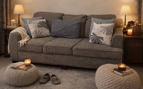 3+1+1seater Grey Sofa Available