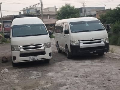 Toyota Hiace highroof available for booking tour rent