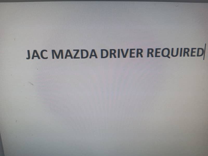 Jack Mazda Driver Required 0