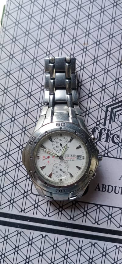 Citizen Chronograph Original Japan - W. R 10 Bar - White Dial