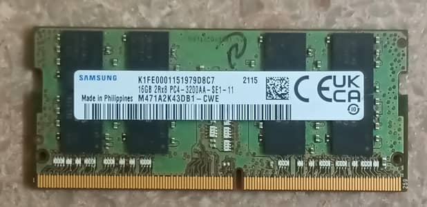 SAMSUNG 16 GB DDR4 3200 MHz RAM