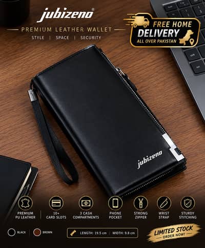  JUBIZENO PREMIUM LEATHER WALLET – STYLE, SPACE & ELEGANCE 