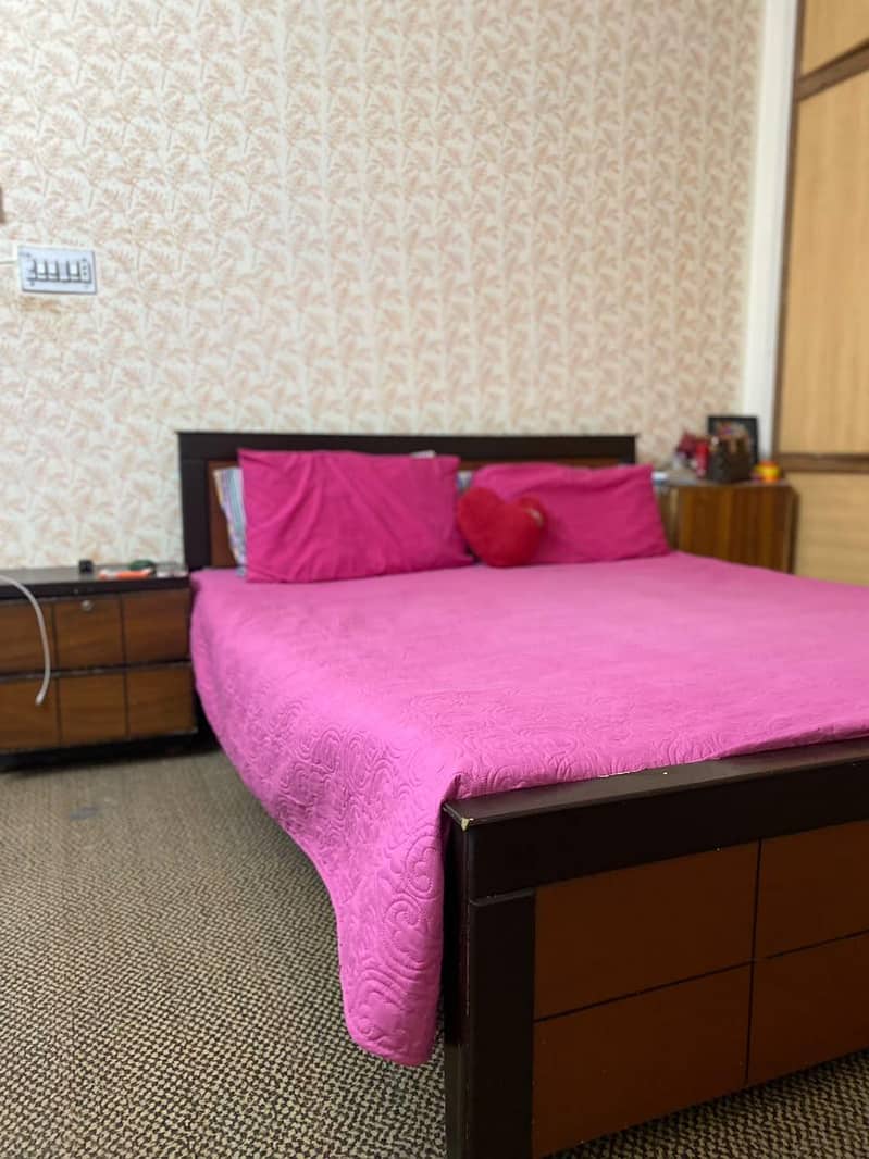 bed with one side table 1
