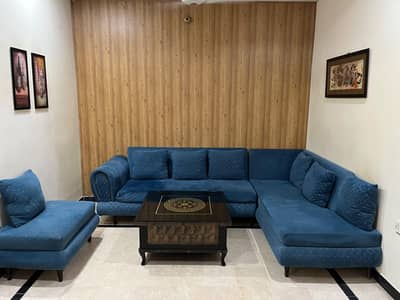 L-SHAPE SOFA SET FOR SALE WITHOUT  TABLE IN GOOD CONDITION