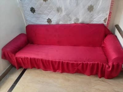 Sofa Cum Bed (3-Seater) – Dark Grey Pattern 03205890505