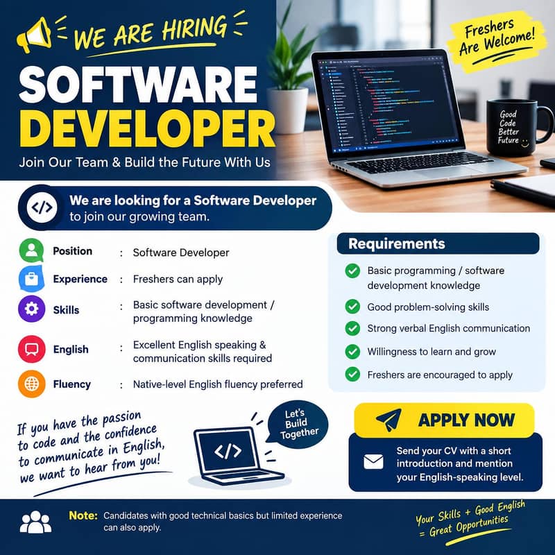 SOFTWARE DEVELOPER REQUIRED 0