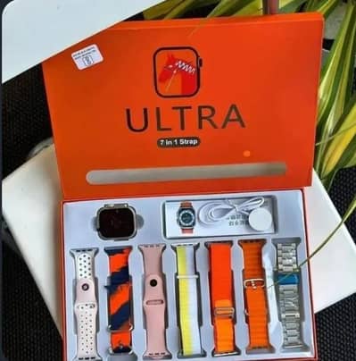 Multicolor Smart Watch | 7 Straps Set & Fast Charger