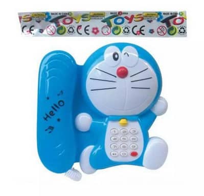 Doraemon Telephone Toy with Music & Light for Kids free Delivery