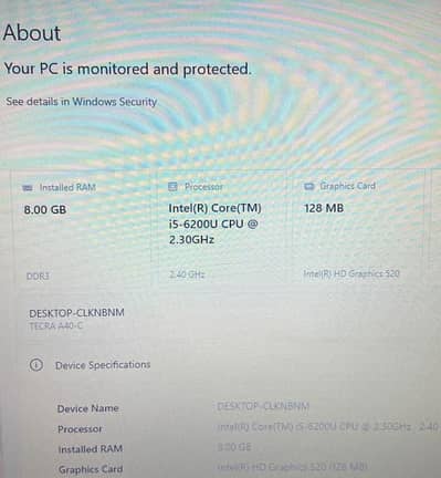 Toshiba Tecra laptop