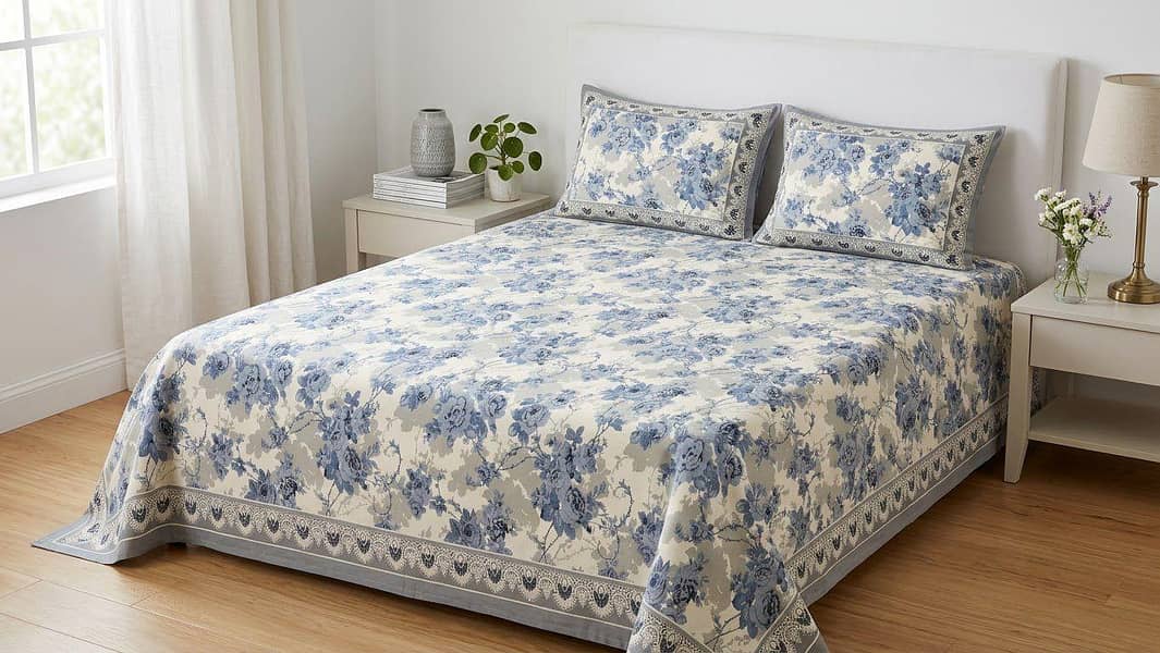 Export Quality Heavy Cotton Double bed Bedsheets 2