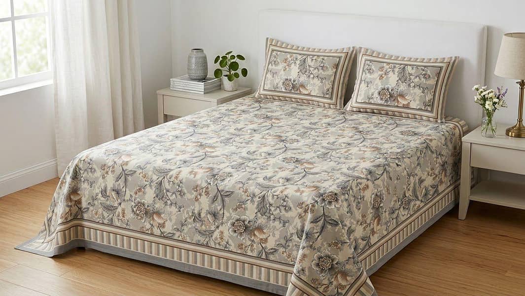 Export Quality Heavy Cotton Double bed Bedsheets 4