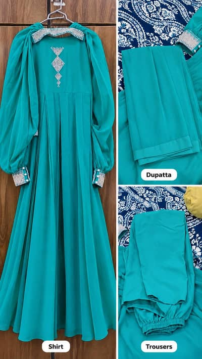 beautiful three piece Maxi dress