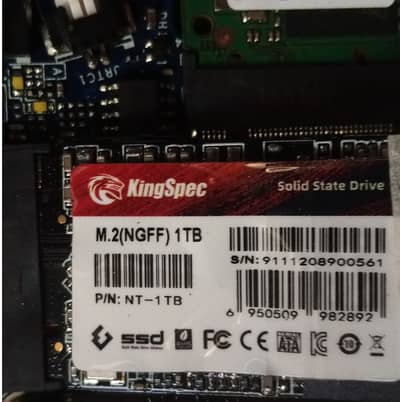 KingSpec 1TB M. 2 SATA SSD – 99% Health, Almost New