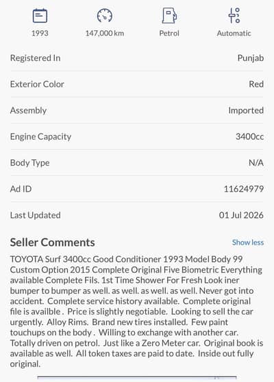 Toyota Surf 1992