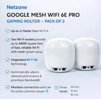 GOOGLE WIFI 6E PRO MODEL WIFI 6E latest Model